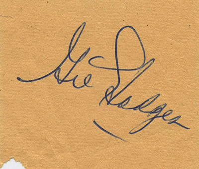 Lot of Gil Hodges Autographed Cuts (3) (JSA)