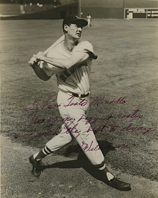 Ted Williams Boston Red Sox Autographed Photo (JSA)
