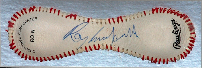 Lot Detail - Framed Roy Campanella Autographed Baseball Skin (JSA