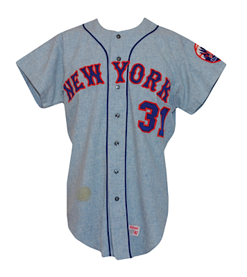 1971 Don Rose New York Mets Game-Used Road Flannel Jersey