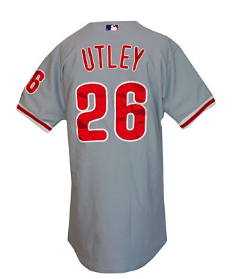 2006 Chase Utley Philadelphia Phillies Game-Used Road Jersey
