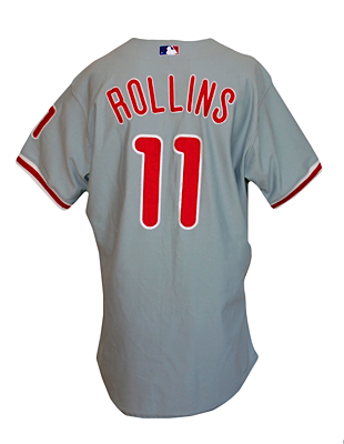 2006 Jimmy Rollins Philadelphia Phillies Game-Used Road Jersey