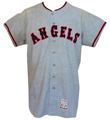 1968 Vern Geishert / Tom Murphy California Angels Game-Used Road Flannel Jersey