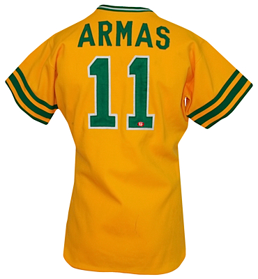 1980 Tony Armas Oakland Athletics Game-Used Home Jersey 