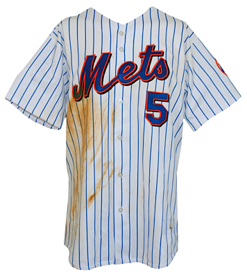 07/02/2005 David Wright Rookie New York Mets Game-Used Home Jersey (Mets Documentation) (MLB Hologram)