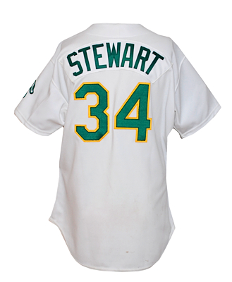 1991 Dave Stewart Oakland Athletics Game-Used Home Jersey 
