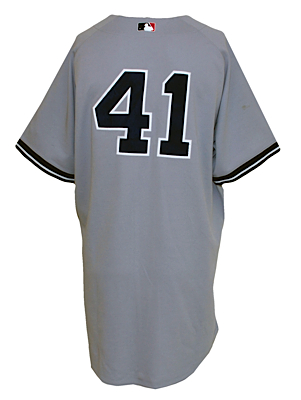2005 Randy Johnson New York Yankees Game-Used Road Jersey (Yankees-Steiner LOA) (MEARS A10) 
