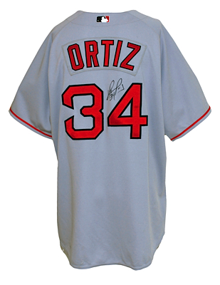 2005 David Ortiz Boston Red Sox Game-Used & Autographed Road Jersey (JSA)