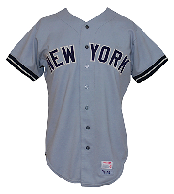 1974 Thurman Munson New York Yankees Game-Used Road Jersey - Sent Down to the Minors 