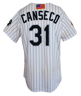 2001 Jose Canseco Chicago White Sox Game-Used Home Jersey 
