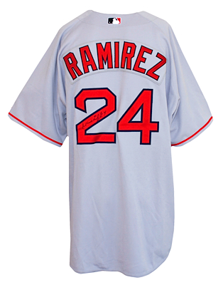 2005 Manny Ramirez Boston Red Sox Game-Used & Autographed Road Jersey (JSA)
