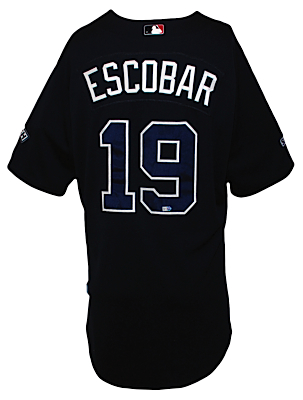 2008 Yuniel Escobar Atlanta Braves Game-Used Alternate Jersey (MLB Hologram)