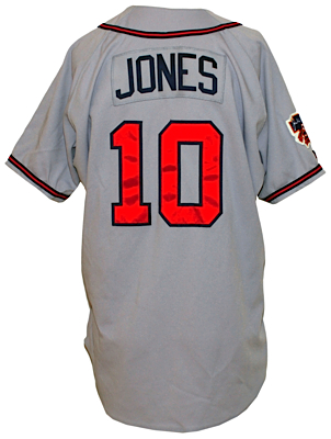 1997 Chipper Jones Atlanta Braves Game-Used Road Jersey