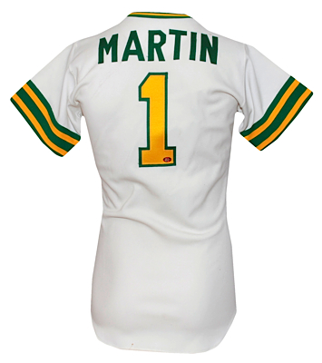 1982 Billy Martin Oakland Athletics Managers Worn Home Jersey 