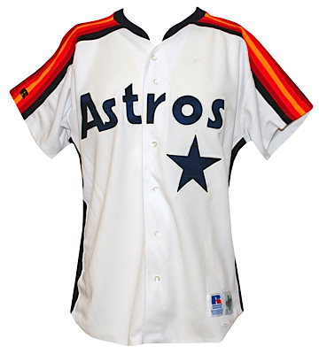 1993 Ed Taubensee Houston Astros Game-Used Home Jersey (Rare Style)