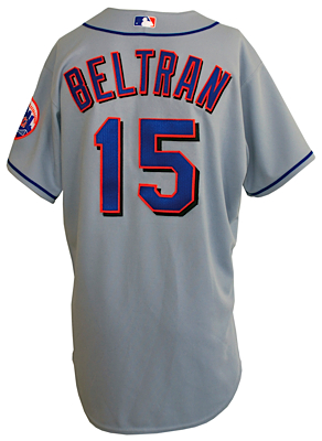 2007 Carlos Beltran New York Mets Game-Used Road Jersey