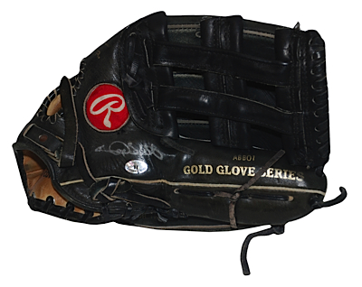 Early 2000s Gary Sheffield LA Dodgers/Atlanta Braves Game-Used & Autographed Glove (Sheffield COA) (JSA)