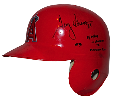 5/25/2002 Troy Glaus California Angels Game-Used & Autographed Helmet (JSA)
