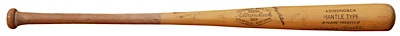 1961-1963 Mickey Mantle NY Yankees Professional Model Autographed Team Index Bat (MEARS A8) (JSA)