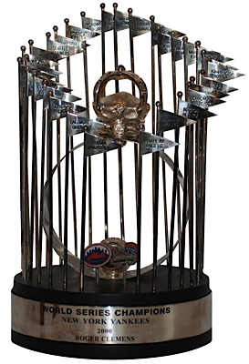 Brian McNamees 2000 Players Size World Series Trophy Given to him by Roger Clemens (McNamee LOA)