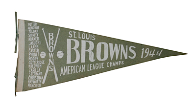 Framed Original St. Louis Browns American League Champions Pennant