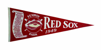Framed Original 1949 Fenway Park Boston Red Sox Pennant