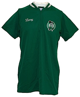 Larry Bird Rookie Era Boston Celtics Worn Shooting Shirt (“Larry” Embroidered on Front)