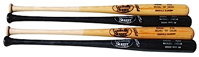 Lot of Chicago White Sox Game-Used, Batting Practice Used & Player Issued Bats Attributed to Michael Jordan (12)