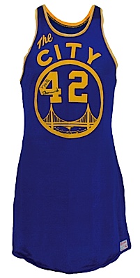 1967-1968 Nate Thurmond Golden State Warriors Game-Used & Autographed Road Jersey (Thurmond LOA) (JSA) (MEARS A10) (Scarce)