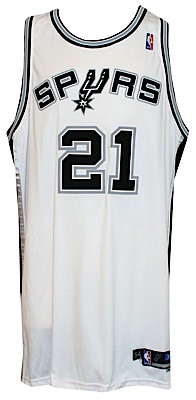 2005-2006 Tim Duncan San Antonio Spurs Game-Used Home Jersey 