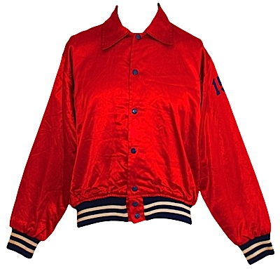 Circa 1964 Hal Greer World Tour Worn Red Satin Warm-Up Suit (2) (Very Rare)