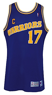 1992-1993 Chris Mullin Golden State Warriors Game-Used Road Jersey