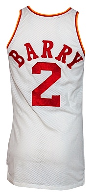 1978-1979 Rick Barry Houston Rockets Game-Used & Autographed Home Jersey (Barry LOA) (Very Rare) (JSA)