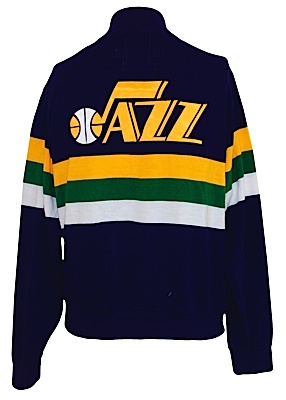 1986-1987 Kelly Tripuka Utah Jazz Worn Road Warm-Up Uniform (2)