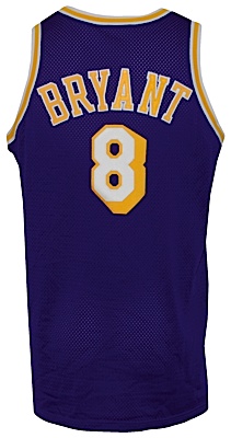 1998-1999 Kobe Bryant Los Angeles Lakers Game-Used & Autographed Road Jersey (JSA) (DC Sports LOA)