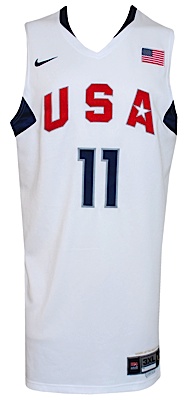 2008 Dwight Howard USA Summer Olympics Game-Used Home Jersey (Olympic Gold Medal)