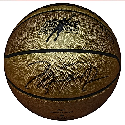 Michael Jordan "Mr. June" Autographed Limited Edition Basketball & 2008-09 LeBron James Autographed MVP Limited Edition Basketball (2) (JSA) (UDA)