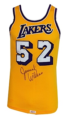 Late 1970s Jamaal Wilkes Los Angeles Lakers Game-Used & Autographed Home Jersey (JSA)