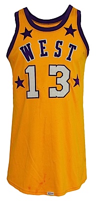1972 Wilt Chamberlain Western Conference All-Star Game-Used Home Uniform (2) (Pristine Provenance)