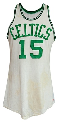 Circa 1963 Tom Heinsohn Boston Celtics Game-Used Home Jersey (Heinsohn Family LOA)