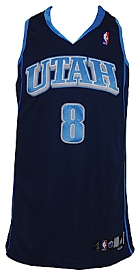 2006-2007 Deron Williams Utah Jazz Game-Used Road Jersey