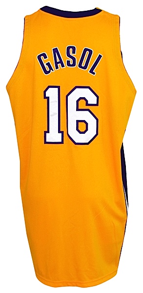 Lot Detail - 2008-2009 Pau Gasol Los Angeles Lakers Game-Used Home ...