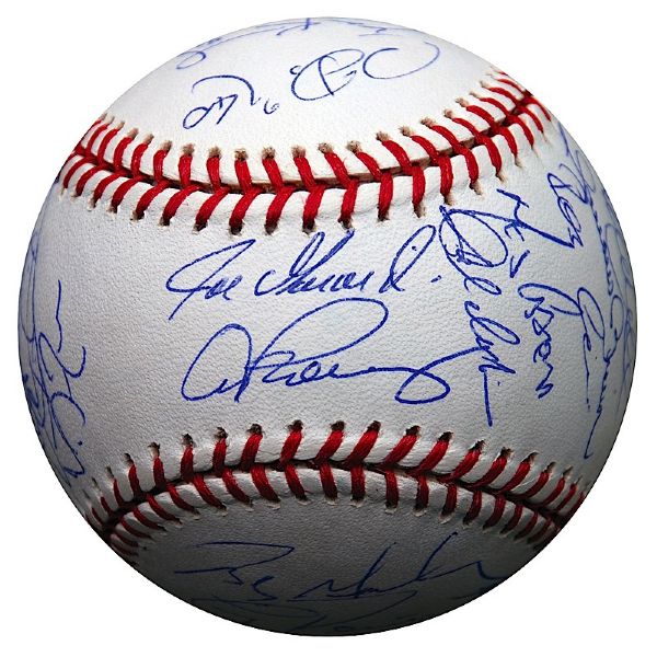 2008 NY Yankees Team Signed Yankee Stadium Commemorative LE Baseball (Steiner) (MLB) (JSA)