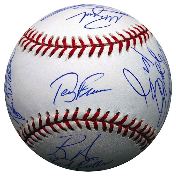 2004 Boston Red Sox World Championship Team Autographed Baseball (JSA)