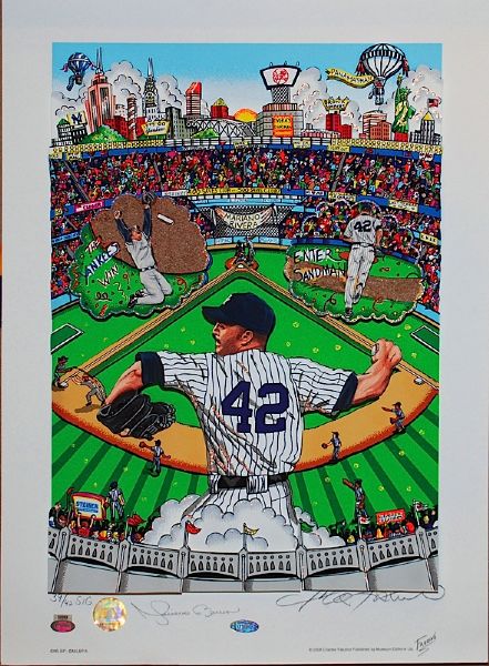 Mariano Rivera NY Yankees Autographed LE Charles Fazzino Piece with Original Yankee Stadium Dirt (JSA) (Yankees-Steiner LOA)