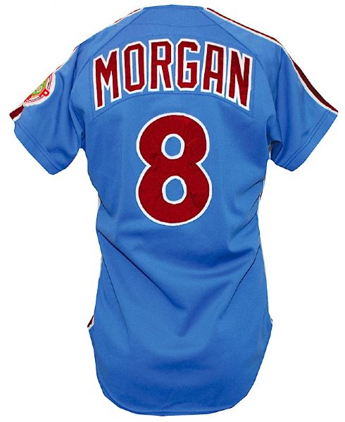 1983 Joe Morgan Philadelphia Phillies Game-Used & Autographed Road Jersey (Morgan LOA) (JSA) 