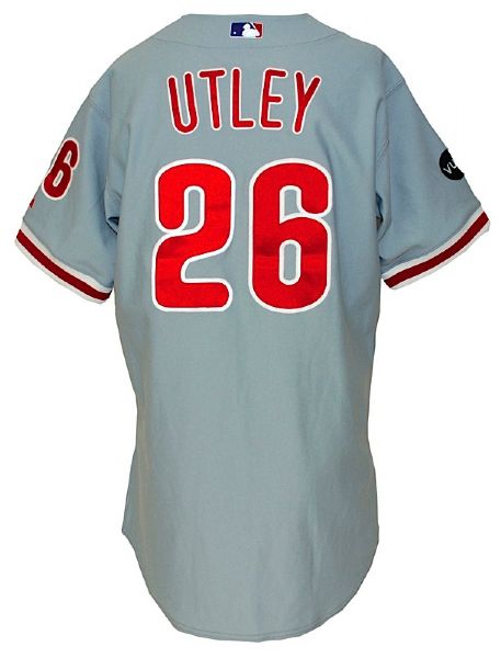 2007 Chase Utley Philadelphia Phillies Game-Used Road Jersey 