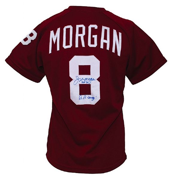 Early 1980s Joe Morgan Philadelphia Phillies Batting Practice Worn & Autographed Jersey (Morgan LOA) (JSA) 
