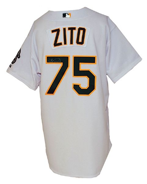 Circa 2004 Barry Zito Oakland Athletics Game-Used & Autographed Home Jersey (JSA)