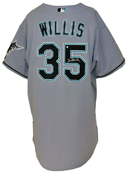 2006 Dontrelle Willis Florida Marlins Game-Used & Autographed Road Jersey (JSA) (MLB Hologram) 